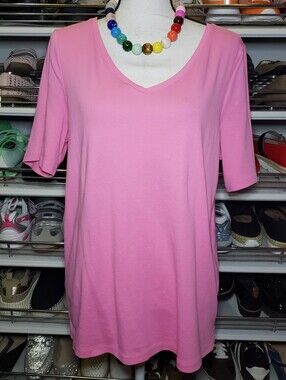 Talbots Pima Cotton V-Neck Tee